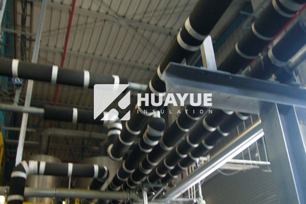 before-and-after comparison of cellular glass pipe cover installation on corroded vs. protected pipeline