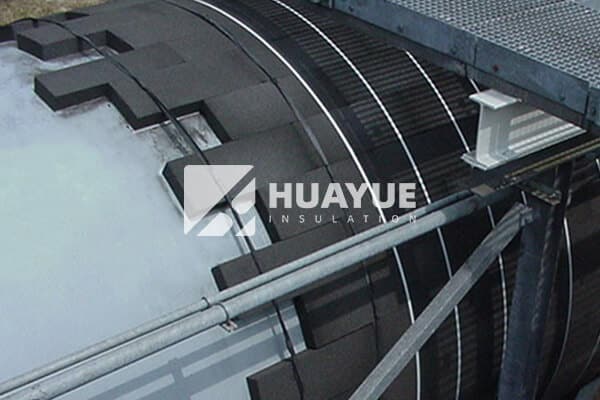 Foam glass insulation application scene in industrial tanks Is foam glass wool fire resistant?